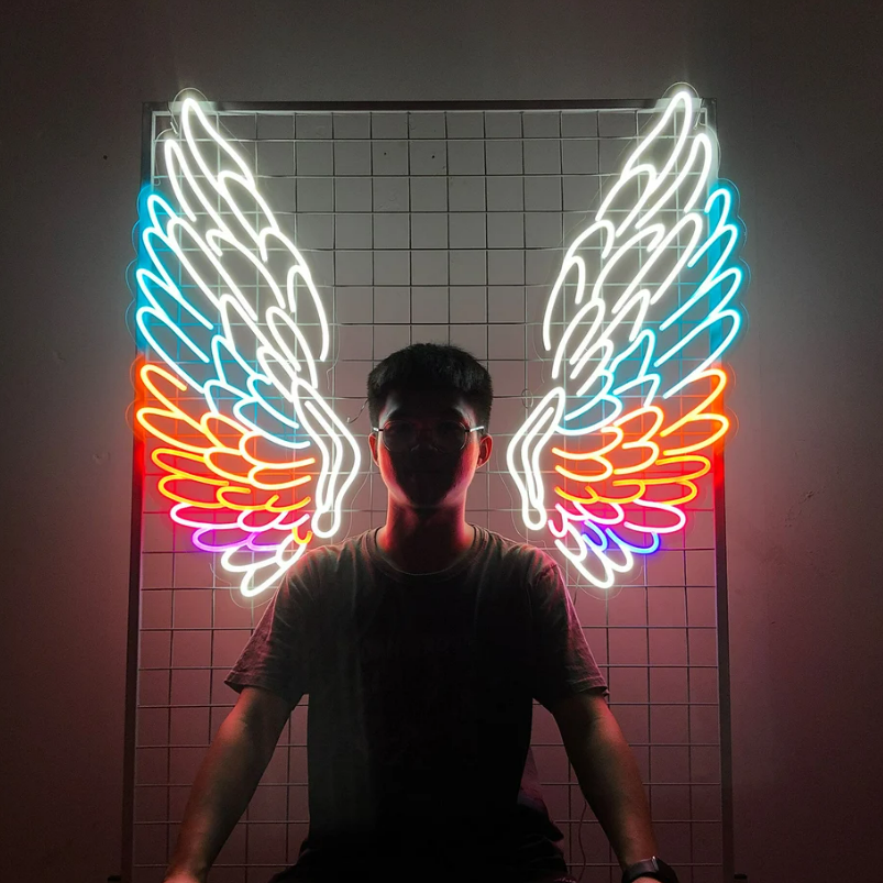 Angel Wings Neon Sign (Multicolor v2)