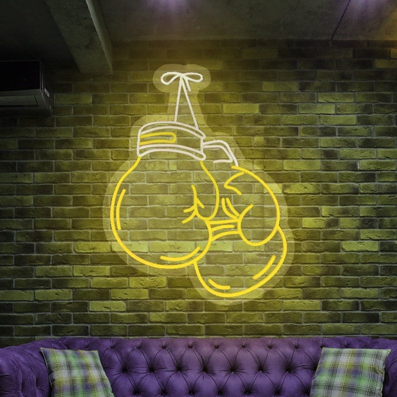 Boxing Gloves Neon Sign