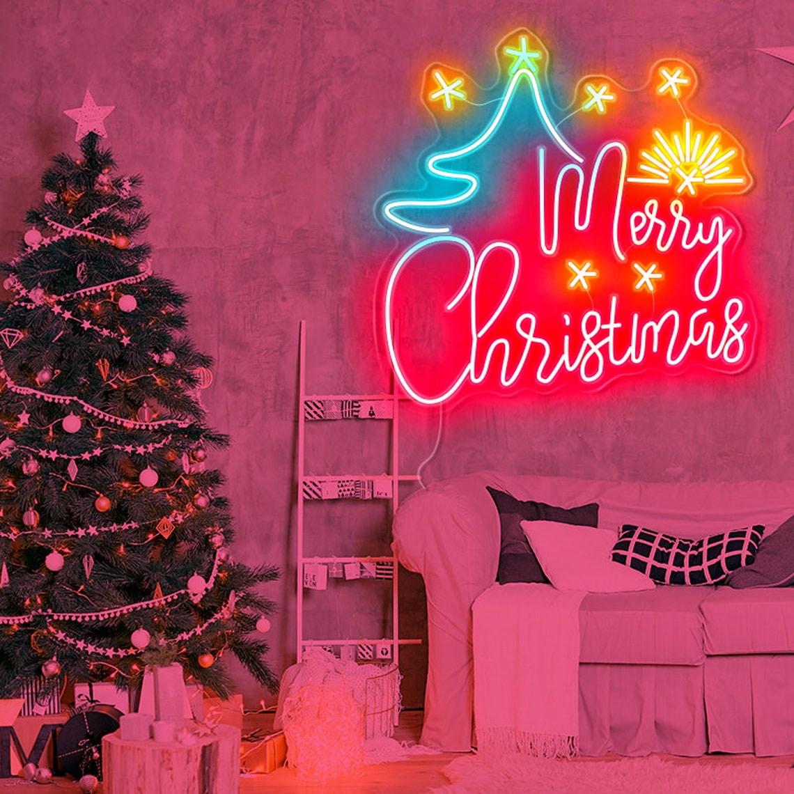 Merry Christmas Neon Sign