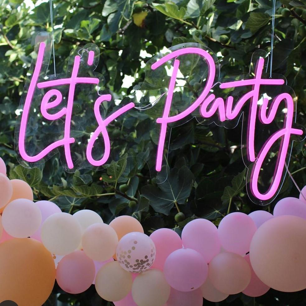 Let's Party Neon Sign