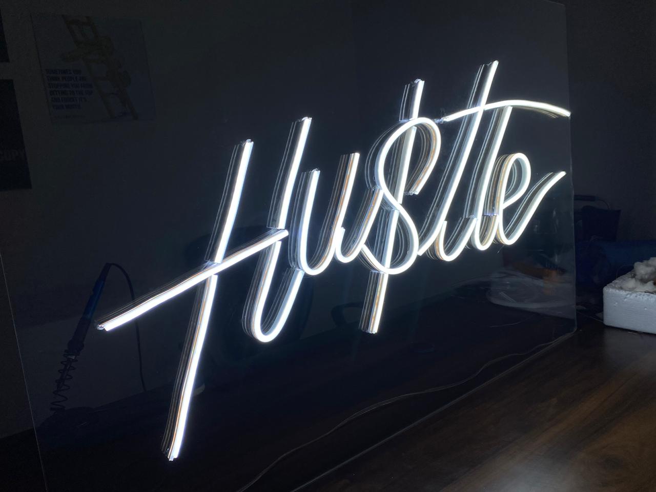 Hustle v2 Neon Sign