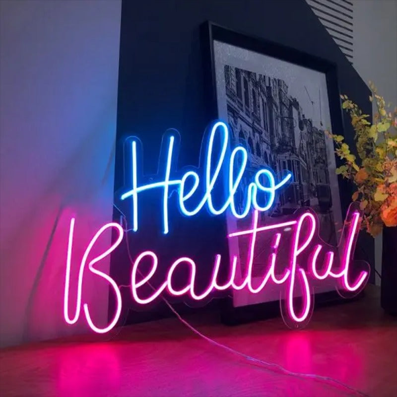 Hello Beautiful Neon Led Lamp