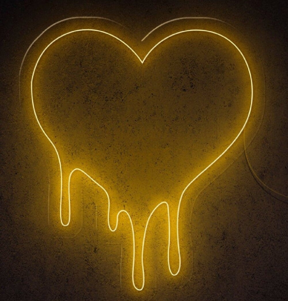 Dripping Heart Neon Sign