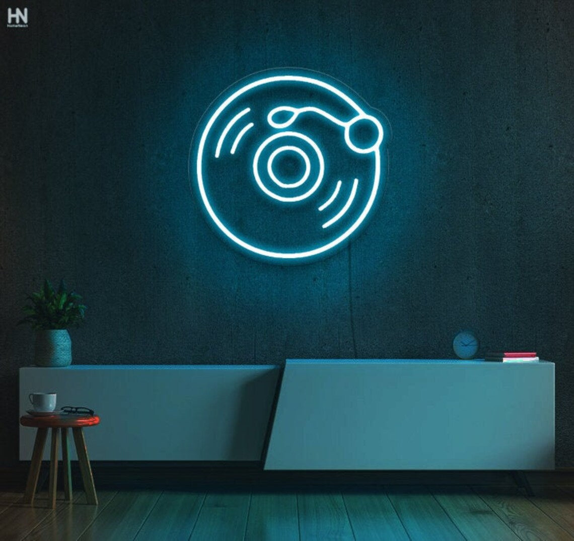 Disk Player Neon Sign