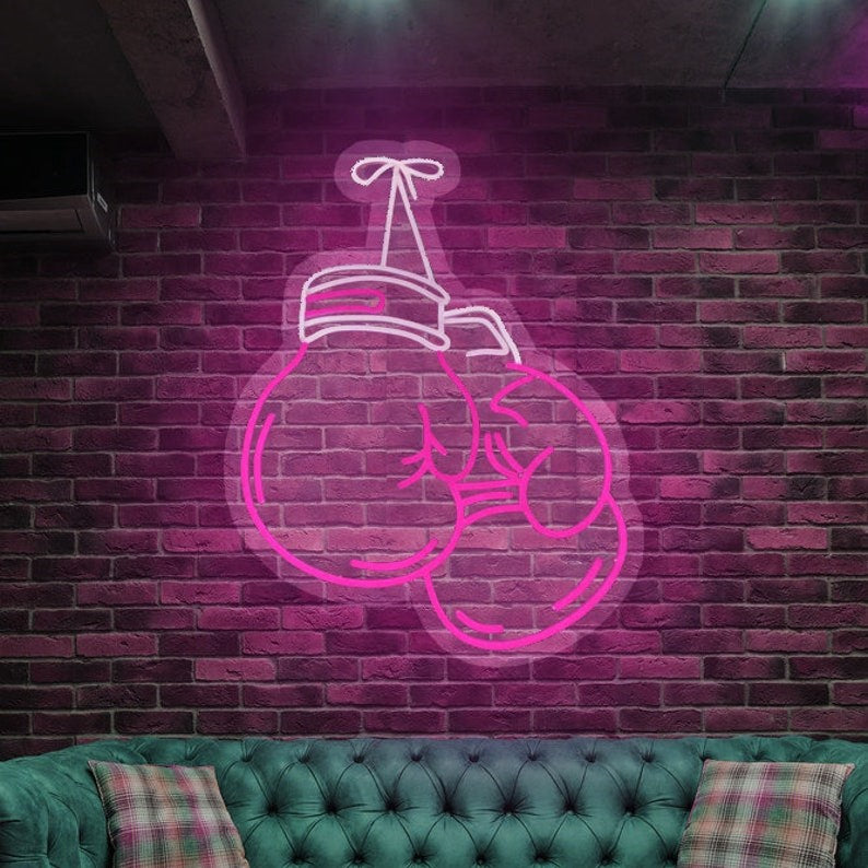 Boxing Gloves Neon Sign