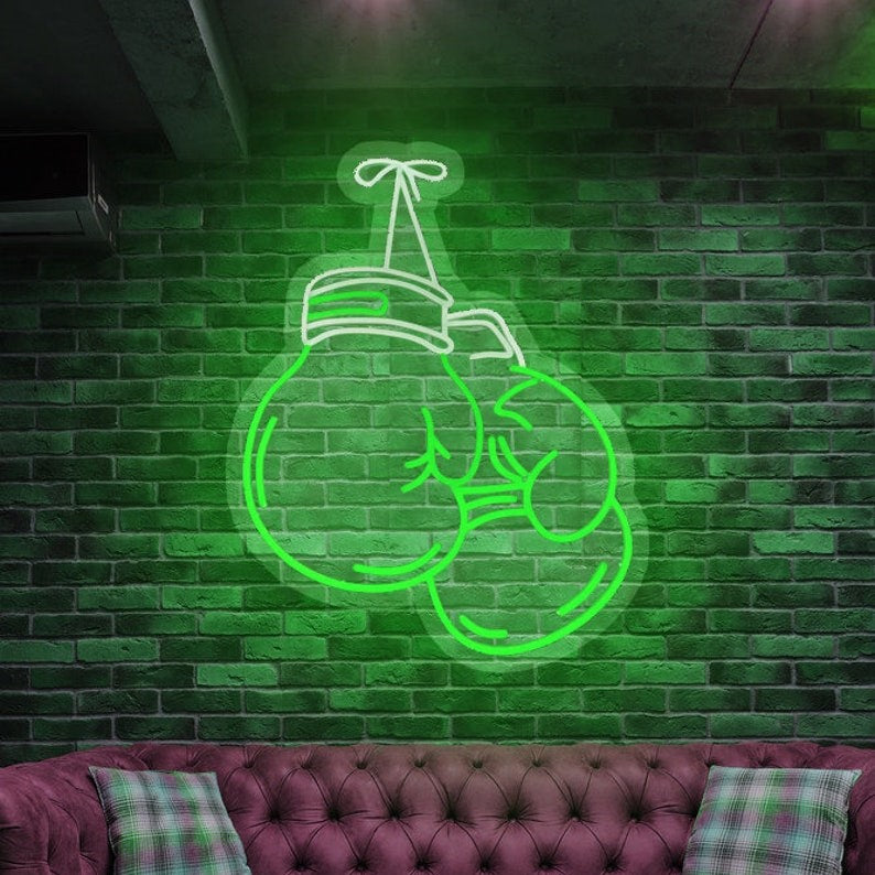 Boxing Gloves Neon Sign