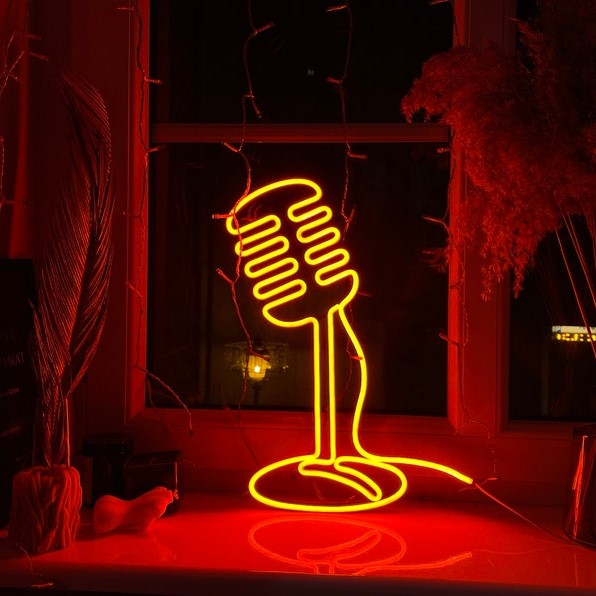 Microphone Neon Sign