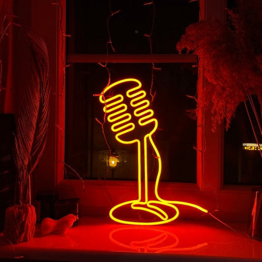 Microphone Neon Sign