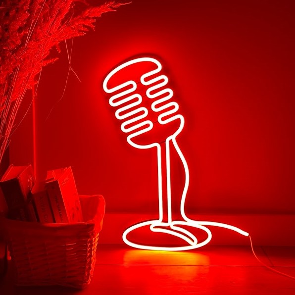 Microphone Neon Sign