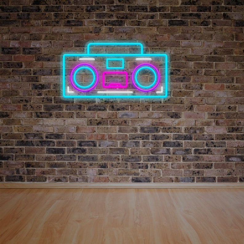 Boombox Neon Sign