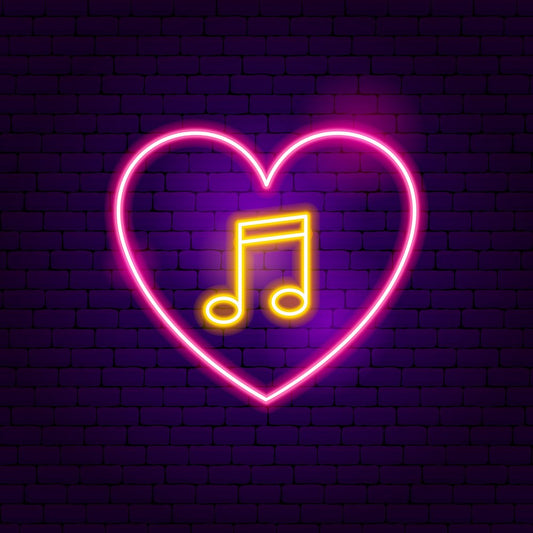 Musical Heart Neon Sign